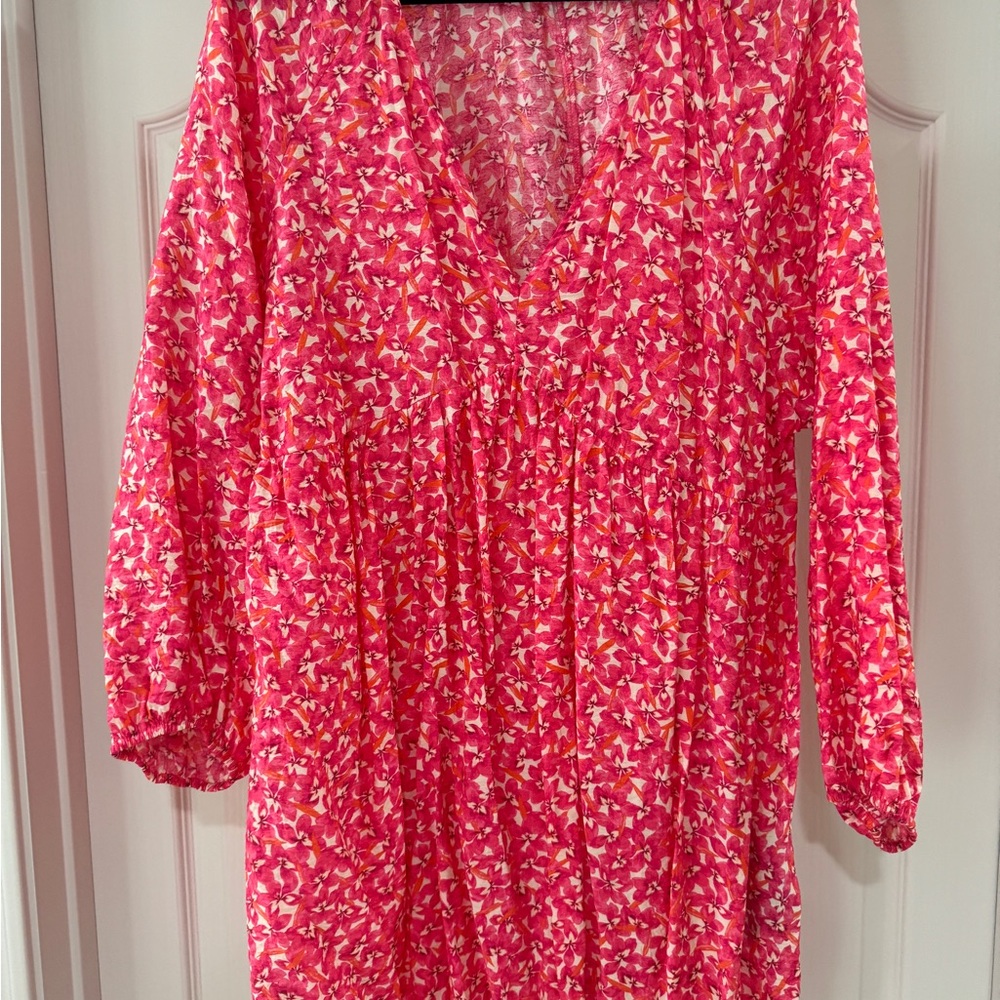 H&M Pink and White Floral Dress